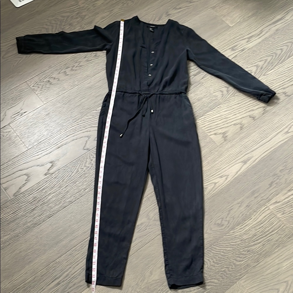 Forever 21 Black Jumpsuit with Sporty Stripe Detail